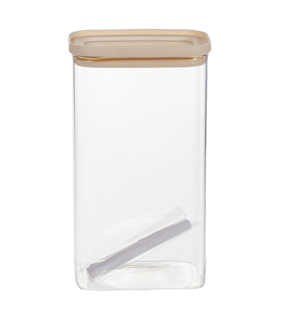 Lasipurkki 1600ml kerma/kirkas
