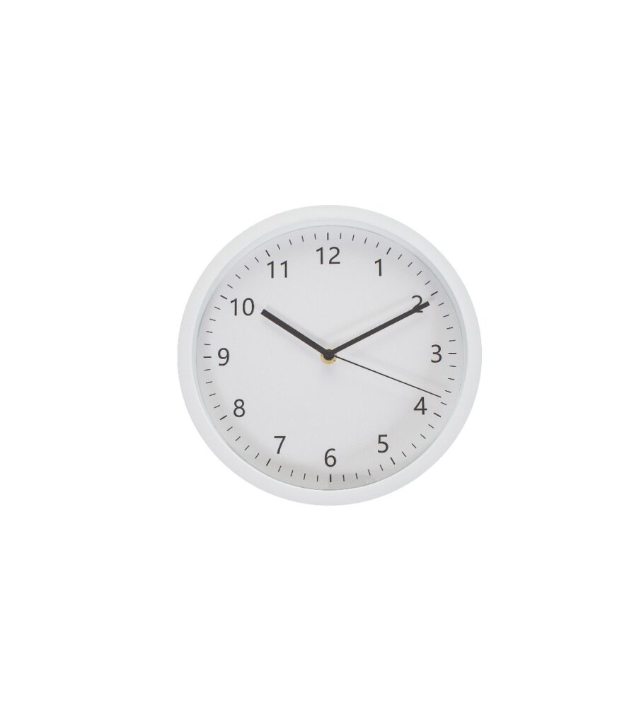 Seinäkello 25cm valkoinen