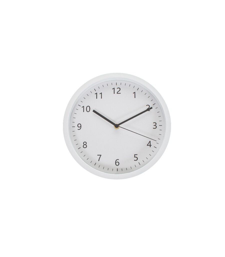 Seinäkello 25cm valkoinen