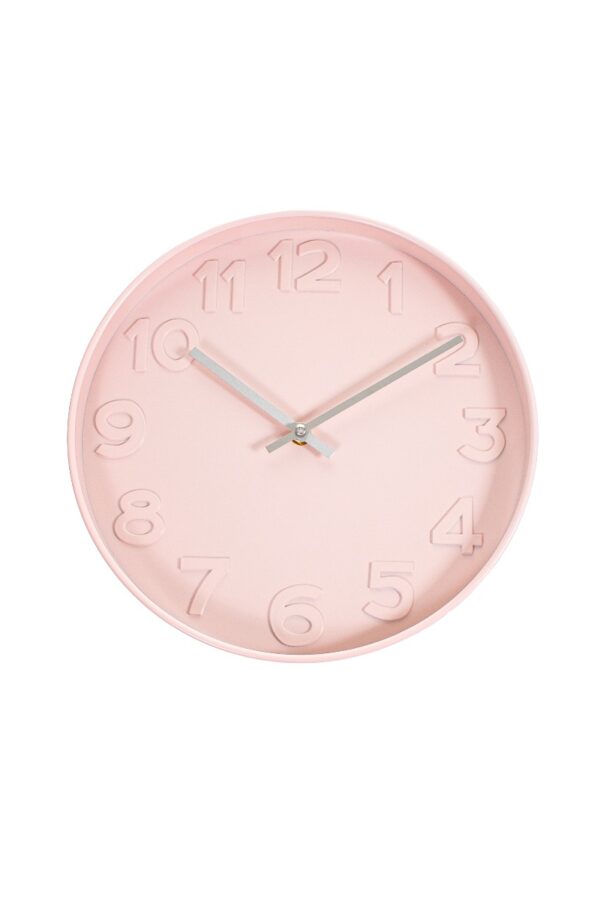 Seinäkello 30cm pinkki - Kuva 2