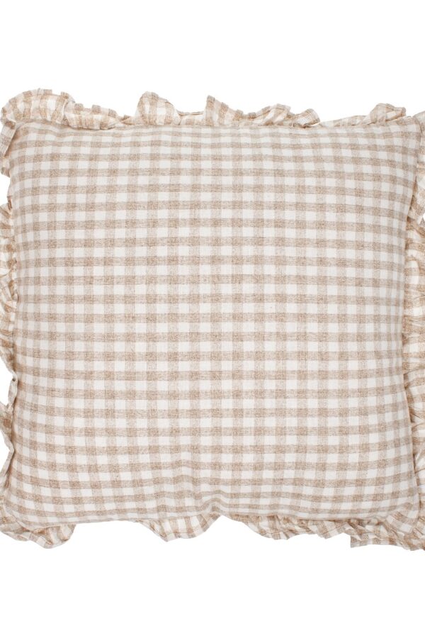 Tyyny beige ruutu 43x43cm - Kuva 2