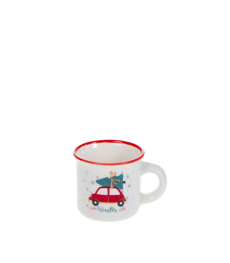 Minijoulumuki jouluauto punainen