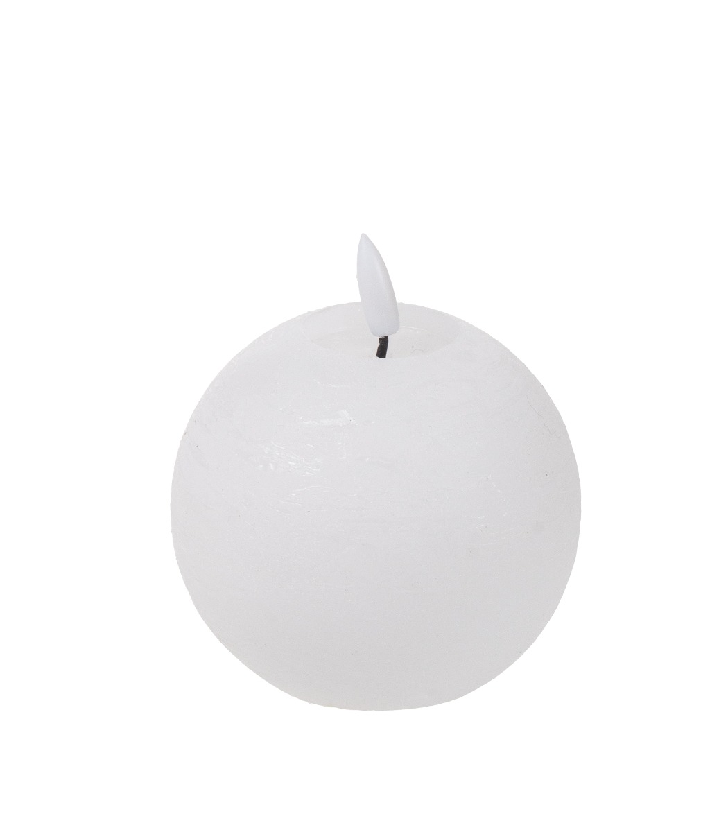 Pallokynttilä LED 10x12cm valkoinen - Kuva 2