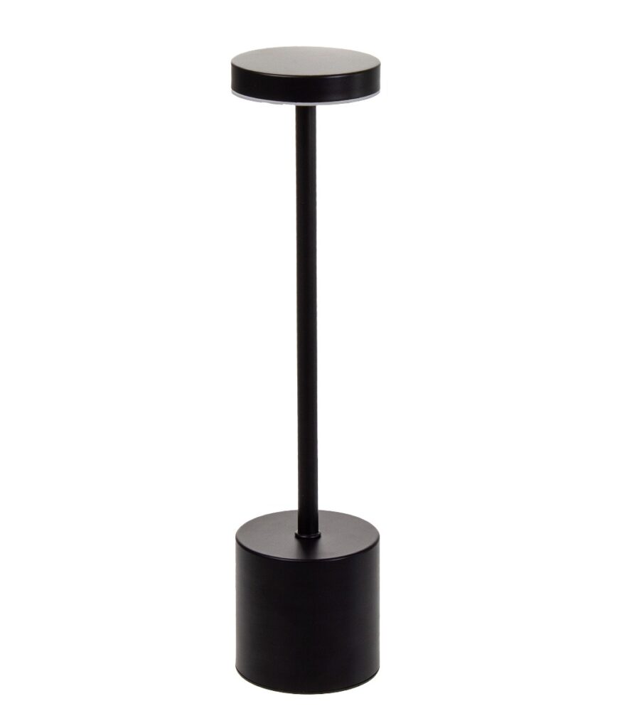 Pöytävalaisin 34cm musta LED