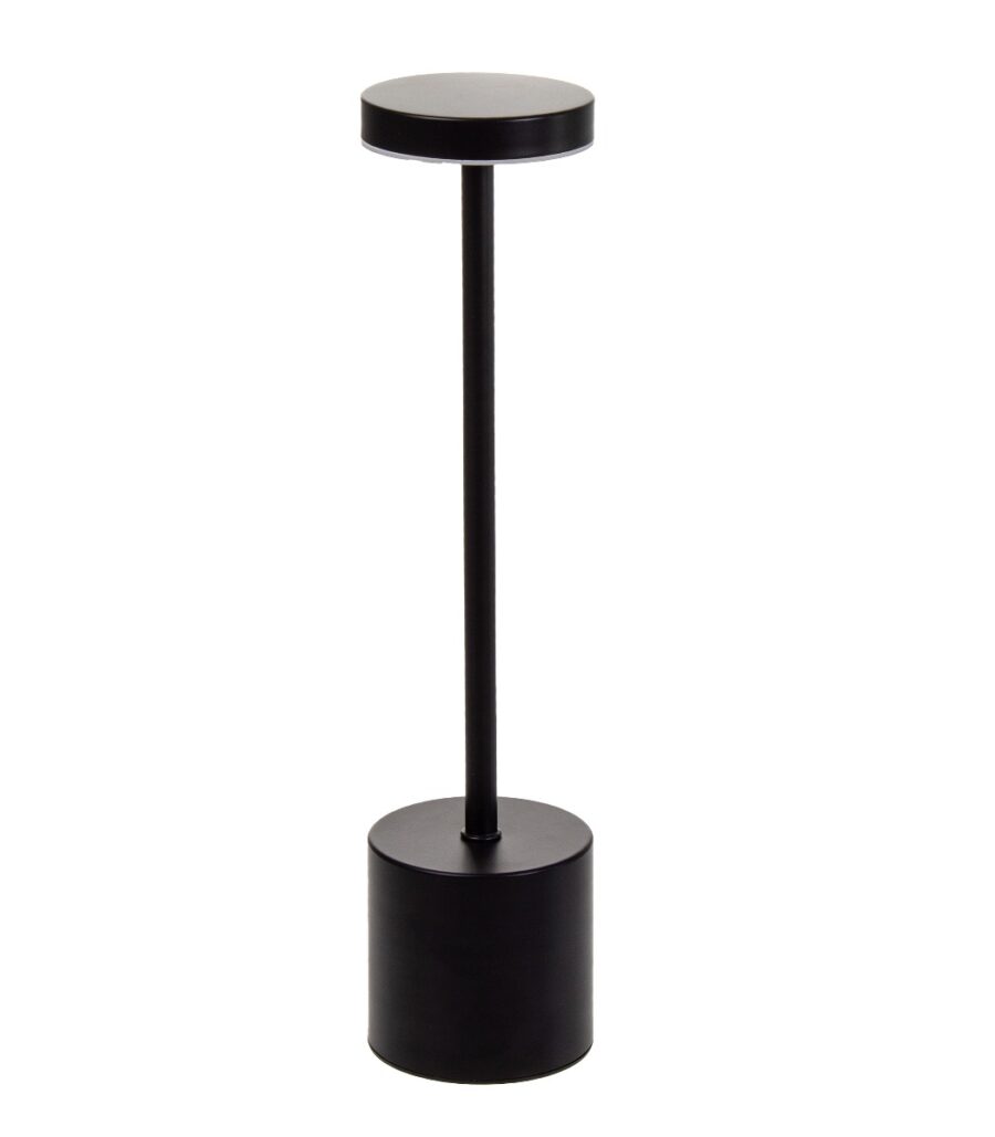 Pöytävalaisin 34cm musta LED