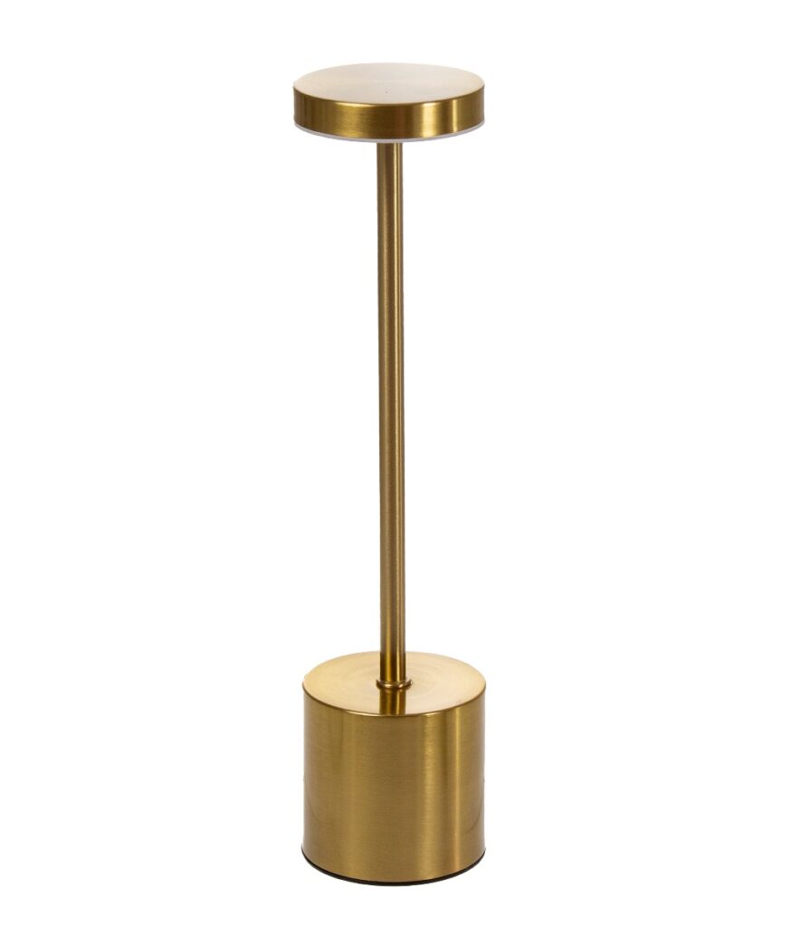 Pöytävalaisin 34cm kulta LED