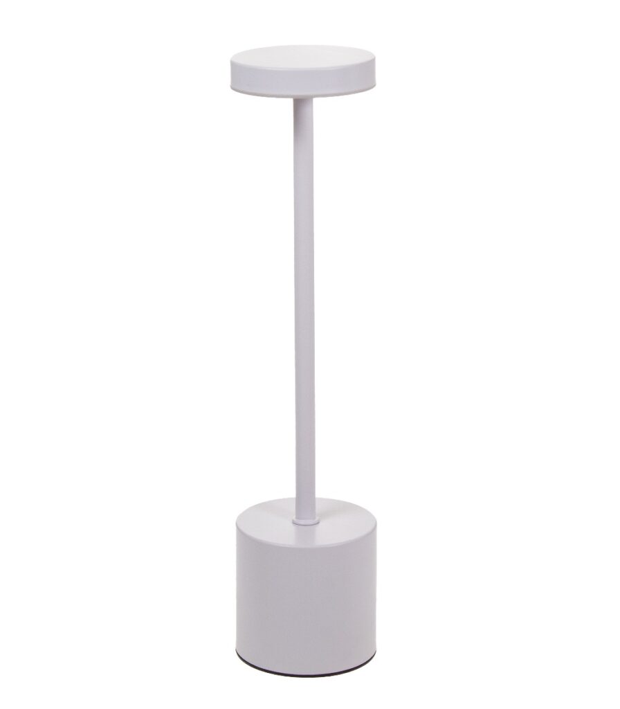 Pöytävalaisin 34cm valkoinen LED