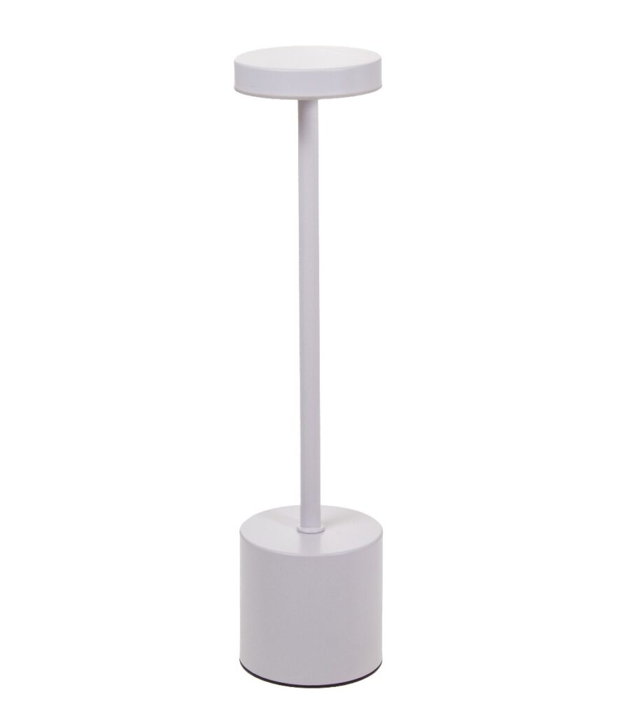 Pöytävalaisin 34cm valkoinen LED