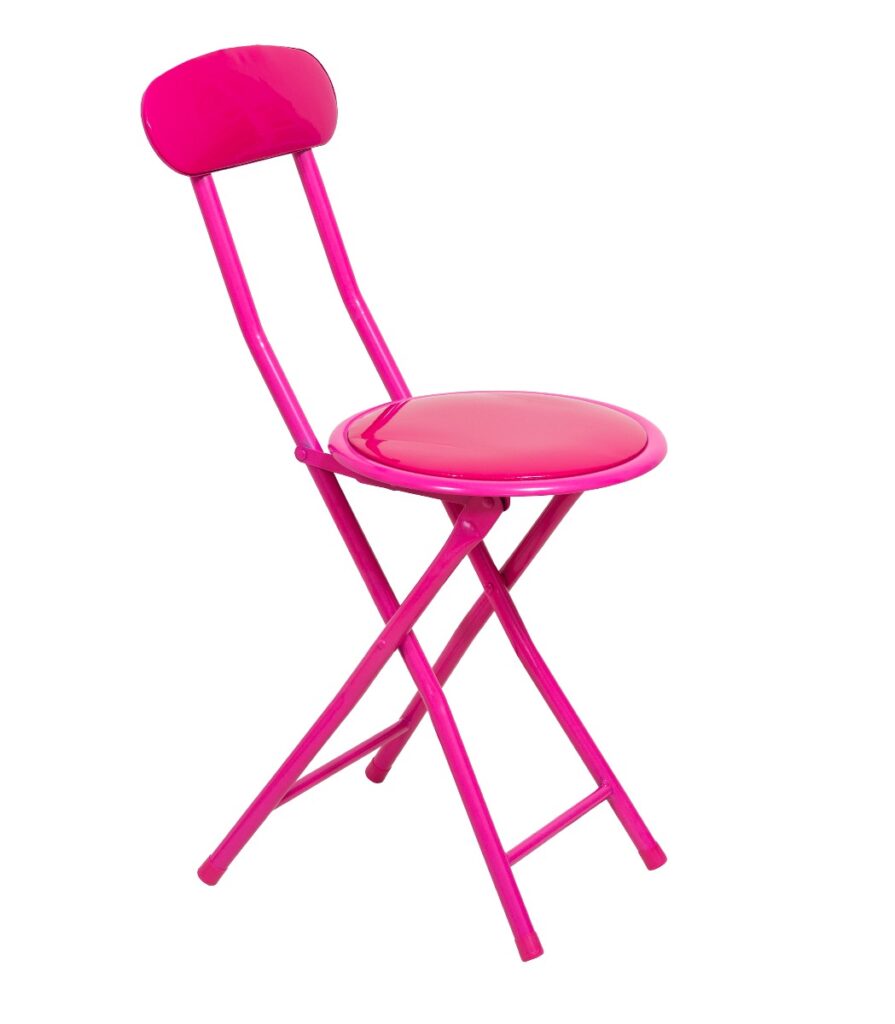 Taittotuoli pinkki 30x30x74cm