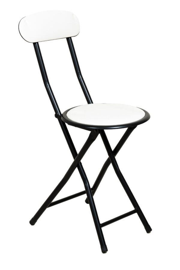 Taittotuoli valkoinen 30x30x74cm - Kuva 2