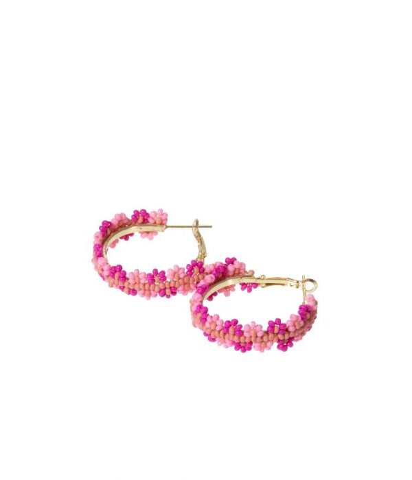 Korvakorut pinkki/kulta FLORA - Kuva 1