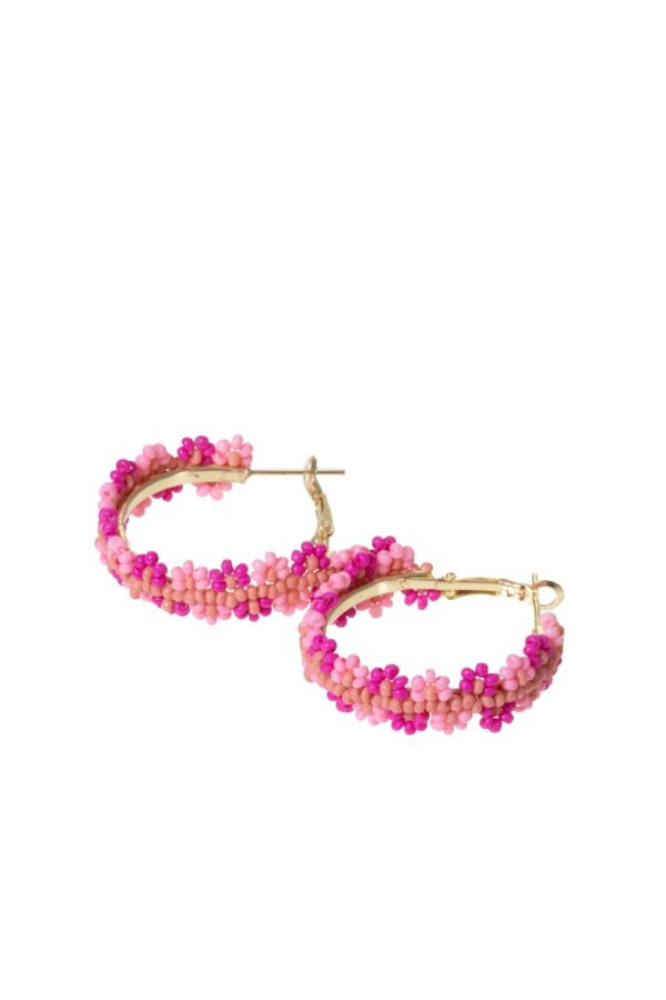 Korvakorut pinkki/kulta FLORA - Kuva 2