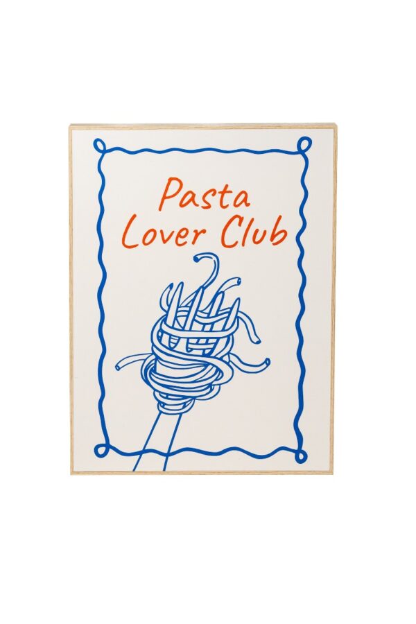 Taulu pasta lover club 30x40cm - Kuva 2