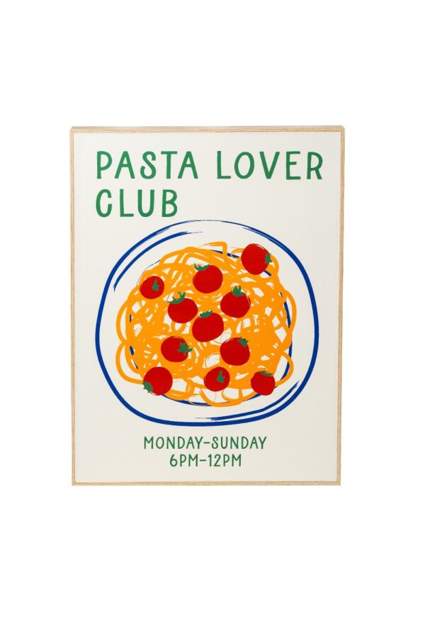 Taulu pasta lover club 30x40cm - Kuva 2