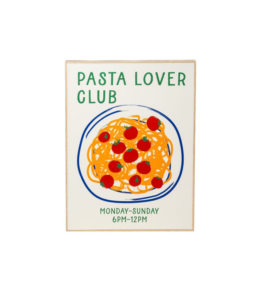 Taulu pasta lover club 30x40cm