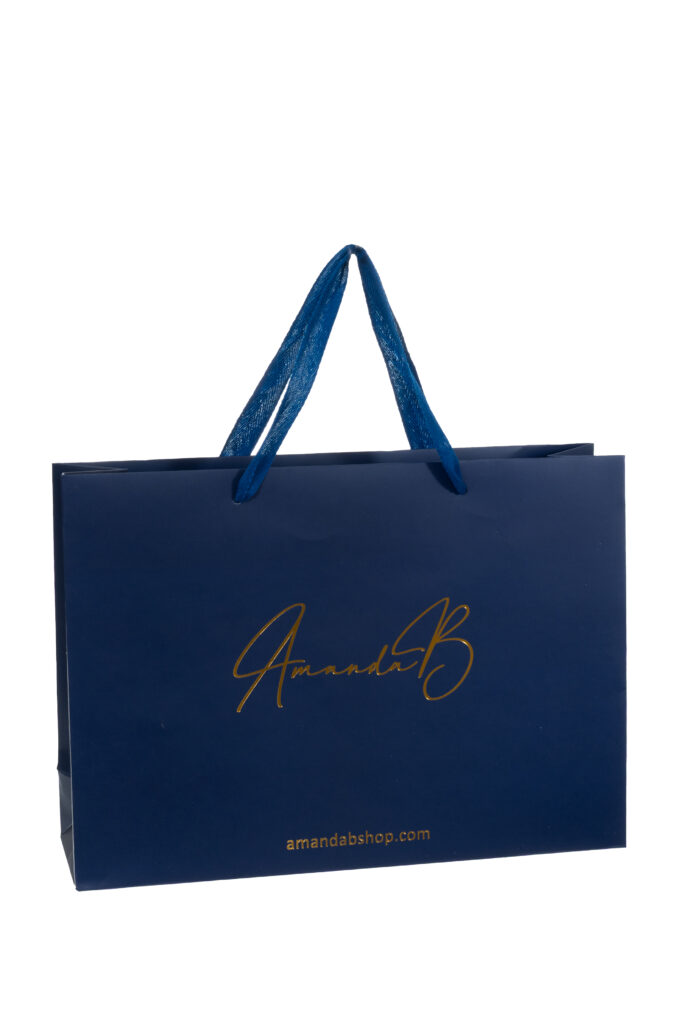 Paperikassi royal blue 35x25x10cm