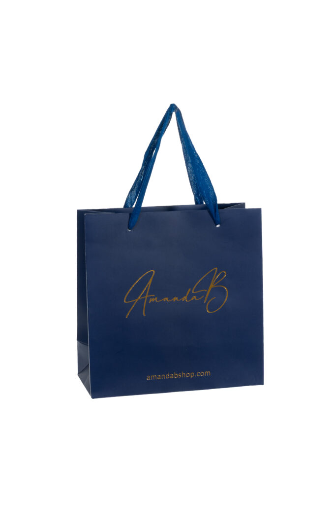 Paperikassi royal blue 22x22x10cm