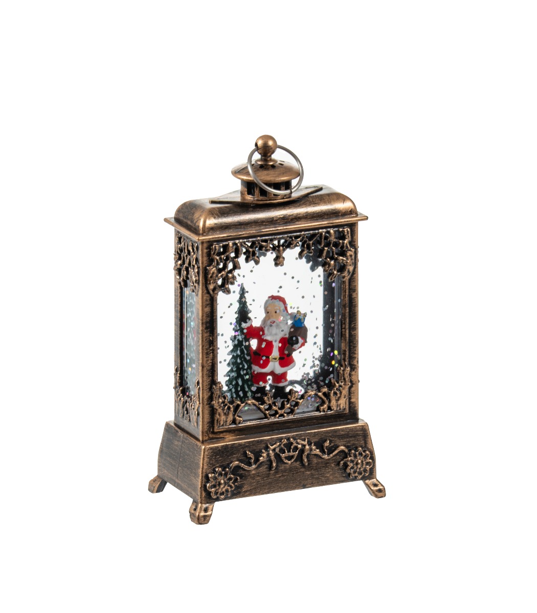 LED-lyhty joulupukki 13cm - Kuva 2