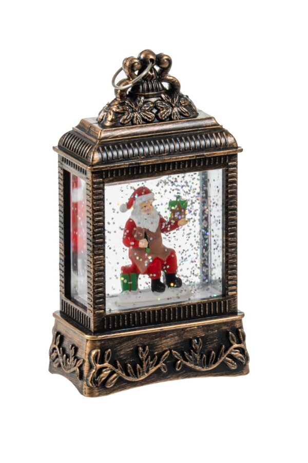 LED-lyhty joulupukki 15cm - Kuva 2