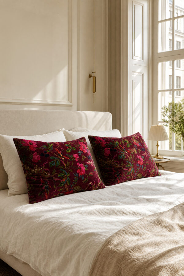 Samettityyny 50x70cm VELVET PLUM - Kuva 2