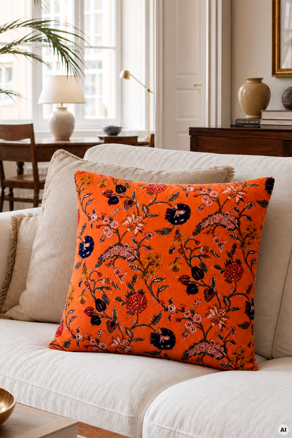 Samettityyny 50x50cm VELVET TANGERINE - Kuva 3