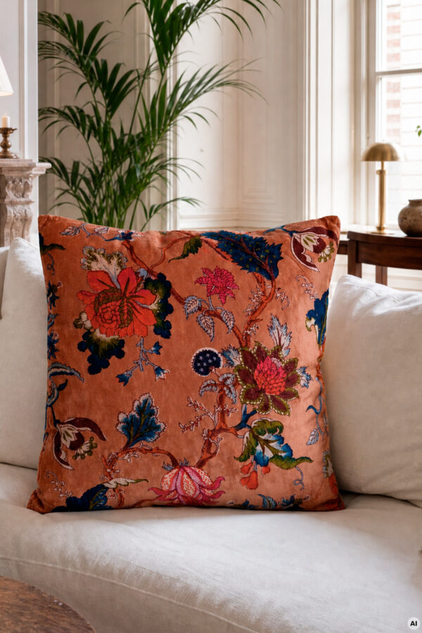 Samettityyny 50x50cm VELVET CINNAMON - Kuva 2