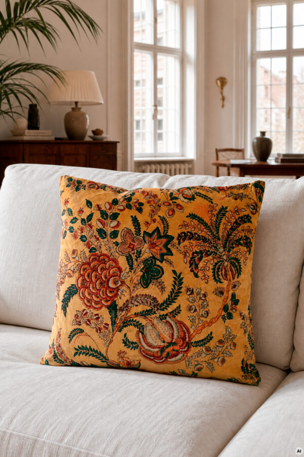 Samettityyny 50x50cm VELVET AMBER - Kuva 2