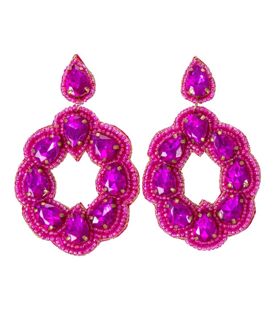 Korvakorut FUCHSIA DIAMOND