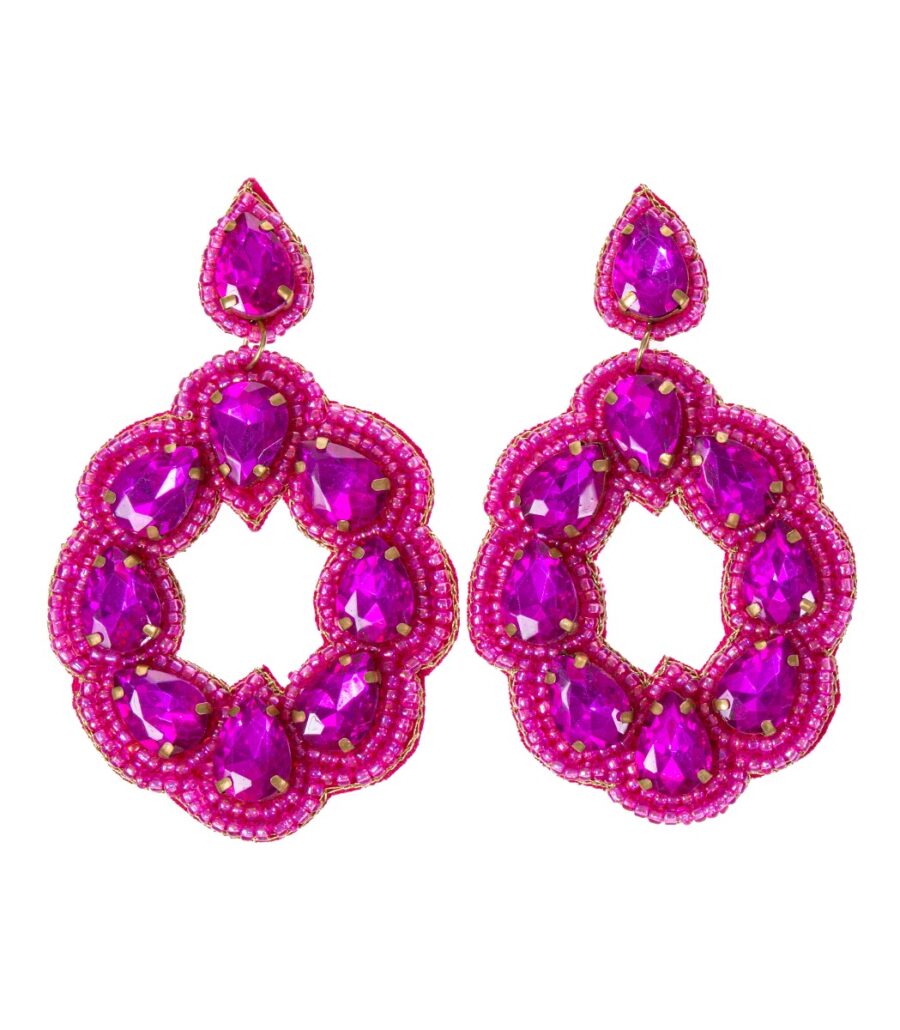 Korvakorut FUCHSIA DIAMOND