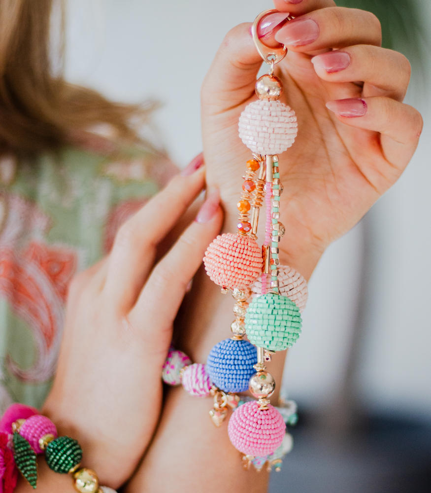 Laukkukoru tassel moniväri