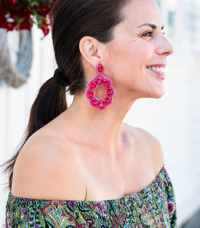 Korvakorut FUCHSIA DIAMOND