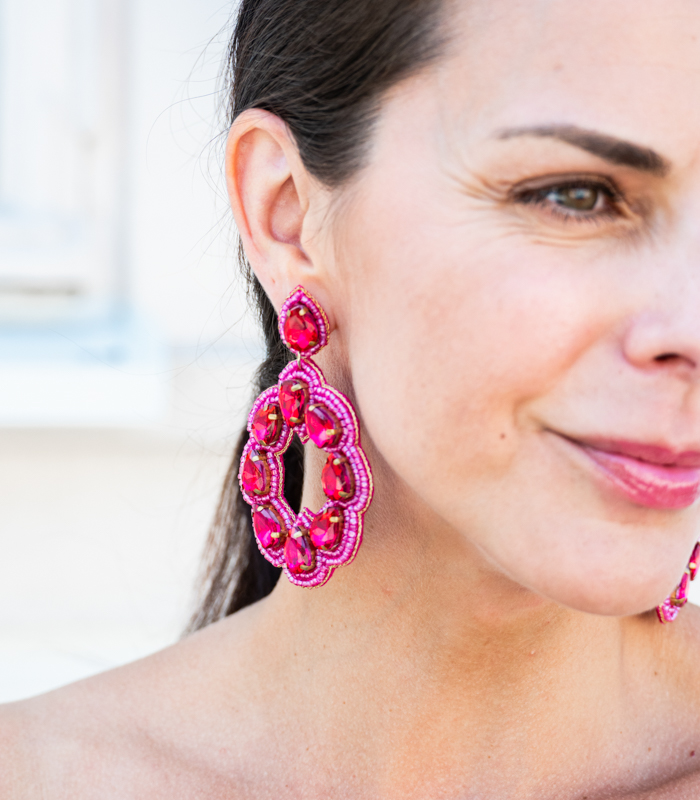 Korvakorut FUCHSIA DIAMOND