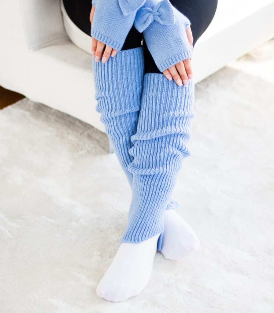 Säärystimet sininen KNIT