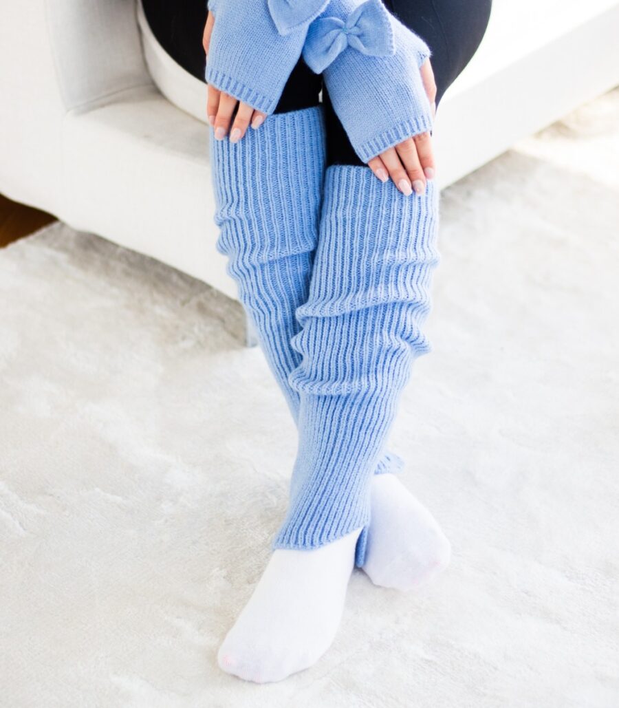 Säärystimet sininen KNIT