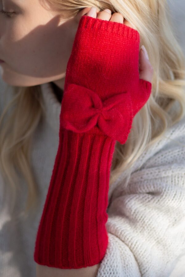 Kynsikkäät punainen KNIT - Kuva 3