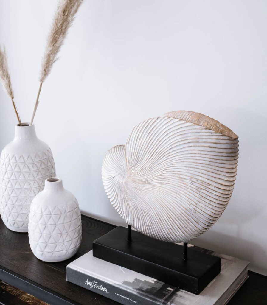 Simpukkakoriste 37cm valk. SHELL