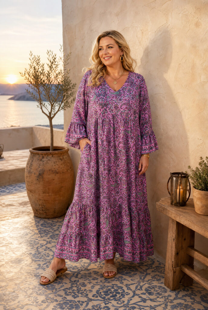Mekko pinkki pitkä ESMERALDA