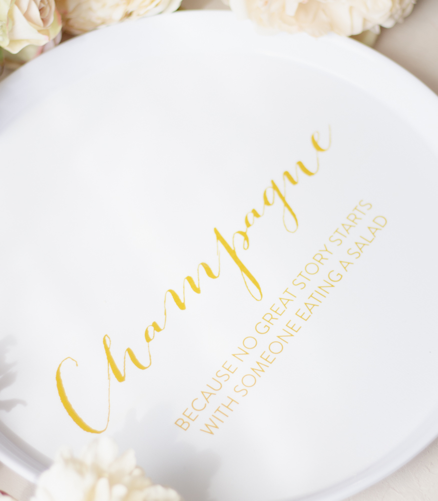 Tarjotin Ø35cm champagne