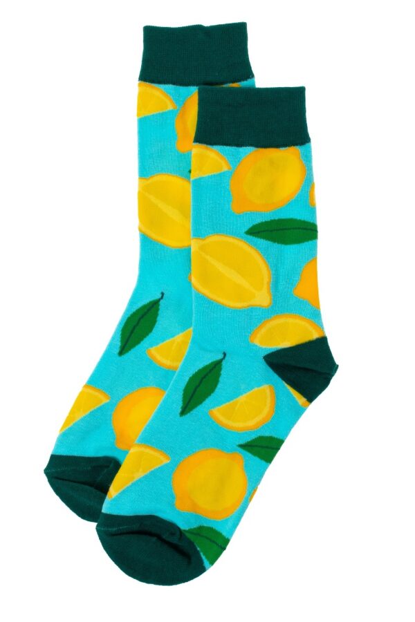 Sukat turkoosi sitruuna FUNNY SOCKS - Kuva 2