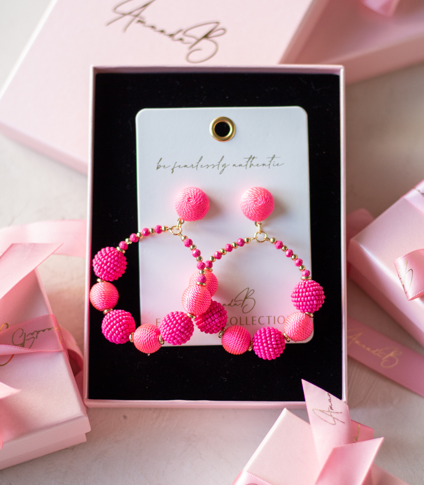 Korvakorut PINK BOBBLE