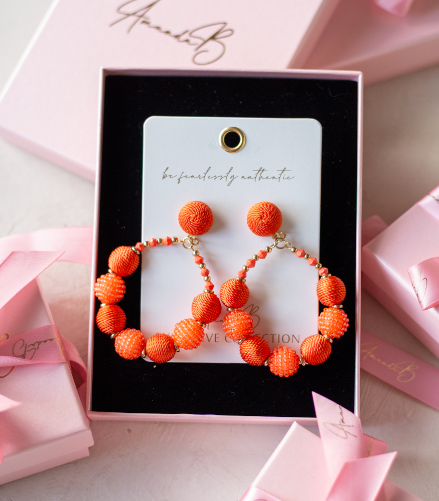 Korvakorut ORANGE BOBBLE
