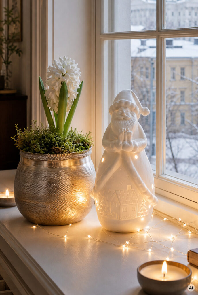 Joulupukki led-valoilla 18,5cm