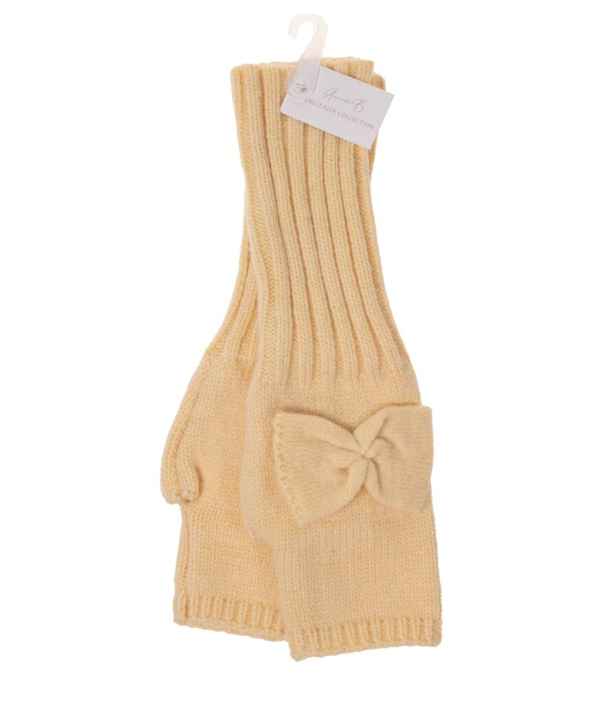 Kynsikkäät vaalea keltainen KNIT