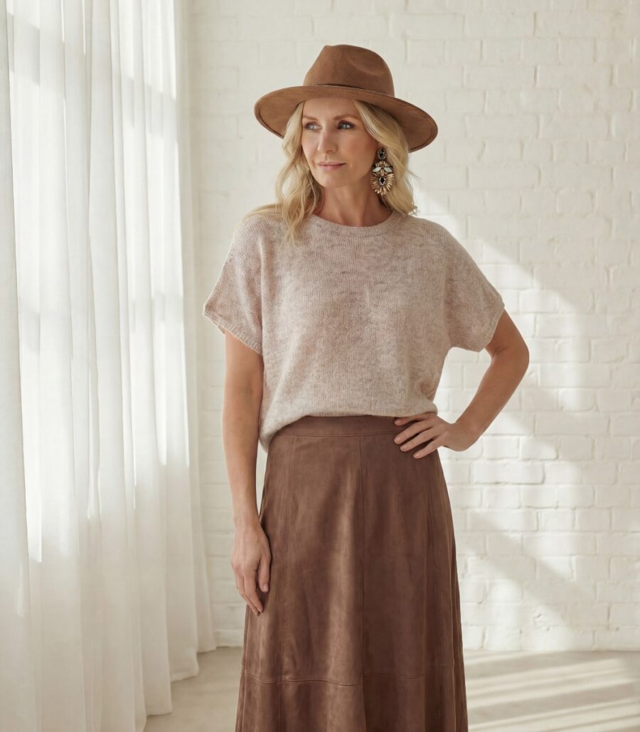 Mohairneule beige