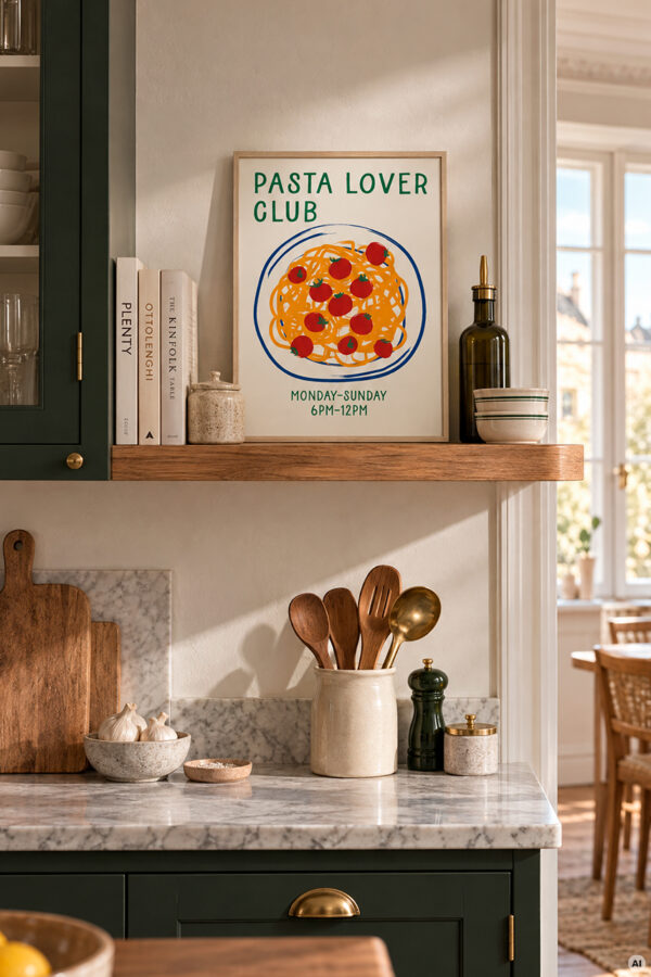 Taulu pasta lover club 30x40cm - Kuva 1
