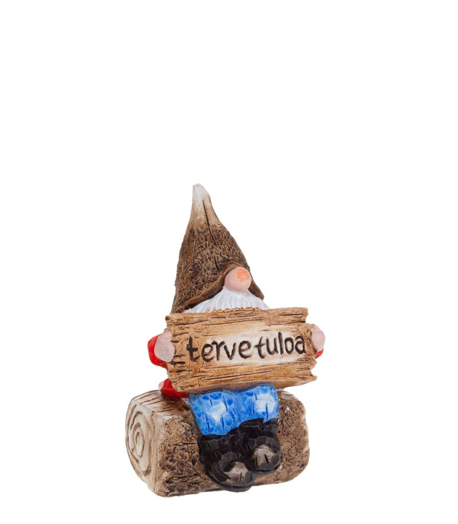 Puutarhatonttu 15cm tervetuloa