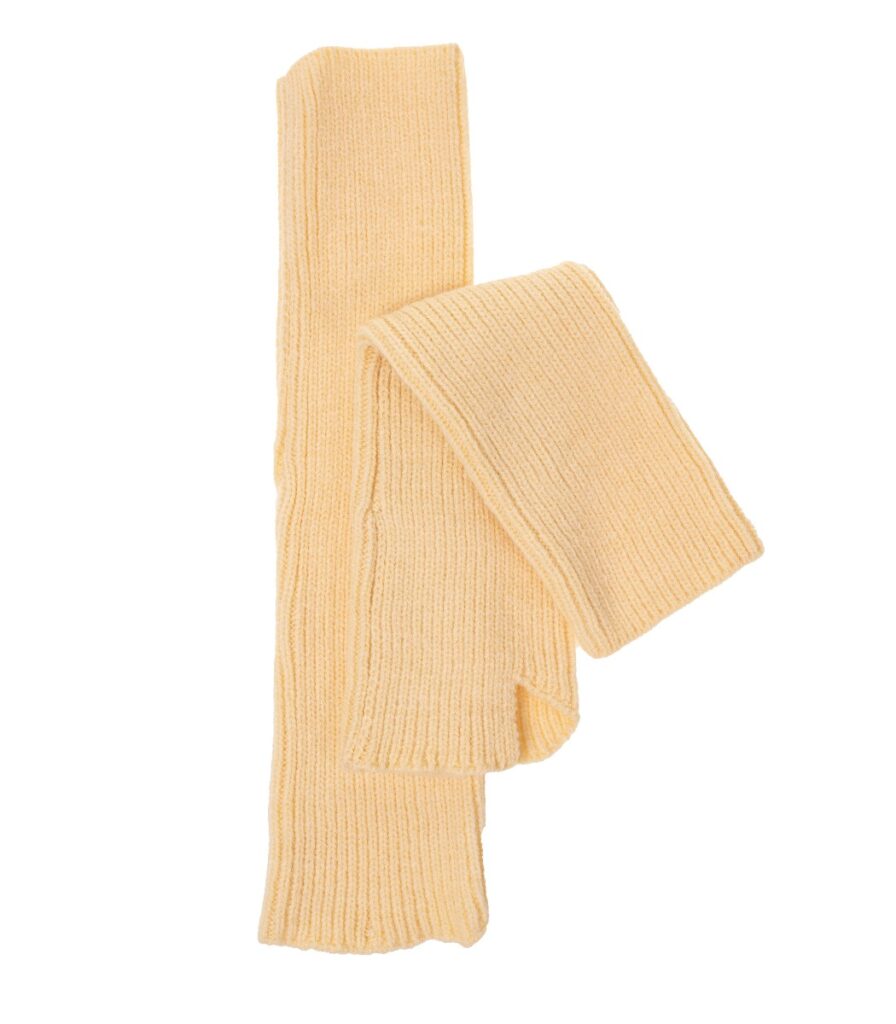 Säärystimet vaalea keltainen KNIT