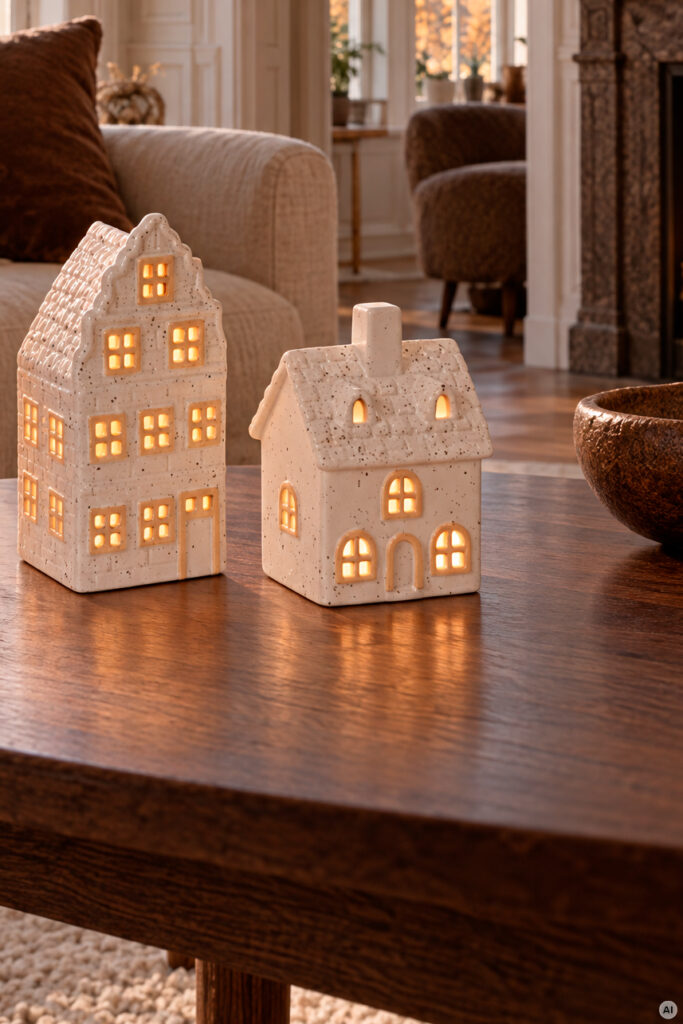 Joulutalo led vaalea 12cm
