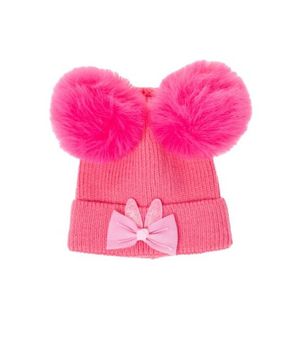 Vauvan pipo pinkki tupsuilla BABY - Kuva 1