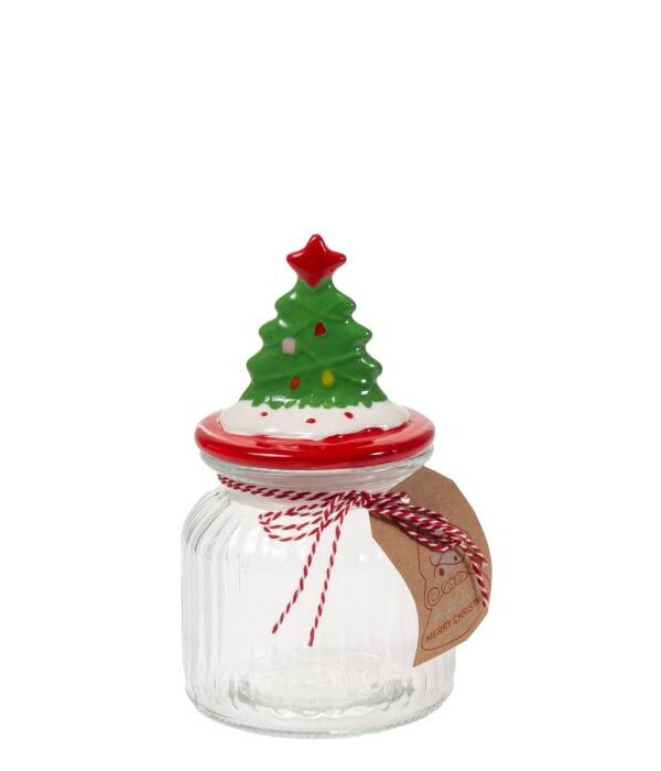 Lasipurkki joulukuusi 18cm - Kuva 1